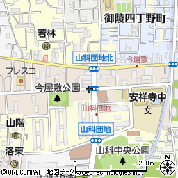 京都府京都市山科区西野今屋敷町周辺の地図