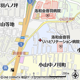 京都府京都市山科区小山北溝町10-45周辺の地図