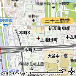 京都府京都市東山区上池田町周辺の地図