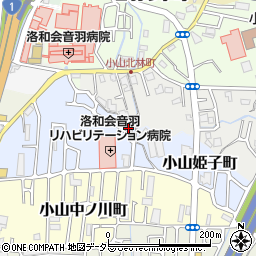 京都府京都市山科区小山北溝町50周辺の地図