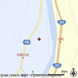 愛知県新城市布里（小松）周辺の地図