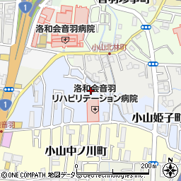 京都府京都市山科区小山北溝町38-34周辺の地図