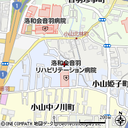 京都府京都市山科区小山北溝町38-8周辺の地図