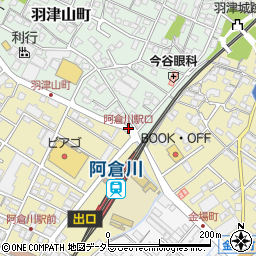阿倉川駅口周辺の地図