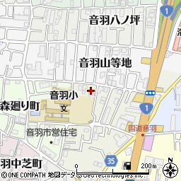 京都府京都市山科区音羽前田町1周辺の地図