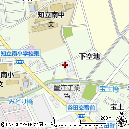 愛知県知立市谷田町下空池周辺の地図