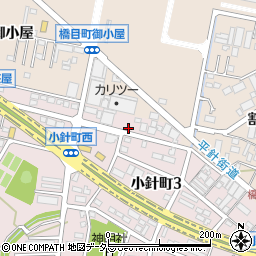 愛知県岡崎市小針町的場周辺の地図