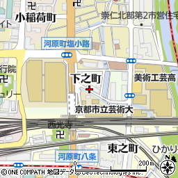 京都府京都市下京区下之町周辺の地図