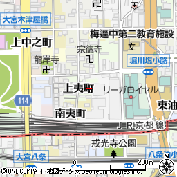 京都府京都市下京区上夷町155周辺の地図