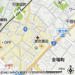 三重県四日市市城山町周辺の地図