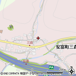 兵庫県姫路市安富町三森73周辺の地図
