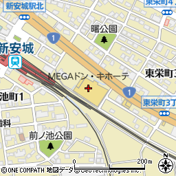 京たこパウ新安城店周辺の地図