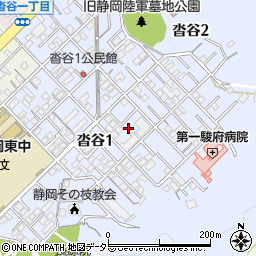 静岡県静岡市葵区沓谷1丁目周辺の地図