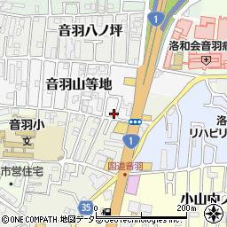 京都府京都市山科区音羽山等地40-21周辺の地図