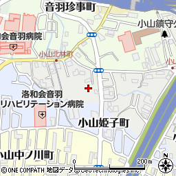 京都府京都市山科区小山北林町周辺の地図