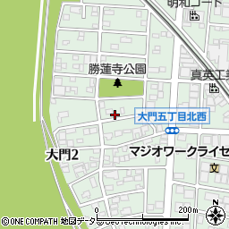 愛知県岡崎市大門2丁目周辺の地図