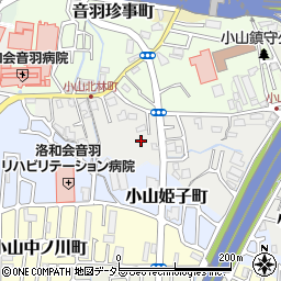 京都府京都市山科区小山北林町周辺の地図