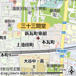 京都府京都市東山区新瓦町東組631周辺の地図