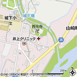 兵庫県宍粟市山崎町御名周辺の地図