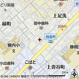 静岡県静岡市葵区銭座町105周辺の地図