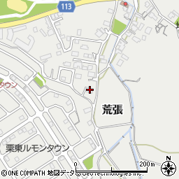 滋賀県栗東市荒張992-14周辺の地図