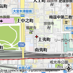 京都府京都市下京区坊門中之町周辺の地図