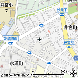 静岡県静岡市葵区井宮町周辺の地図