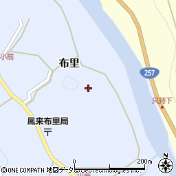 愛知県新城市布里（栗峯）周辺の地図