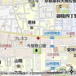 京都新聞　御陵販売所周辺の地図