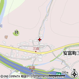 兵庫県姫路市安富町三森周辺の地図