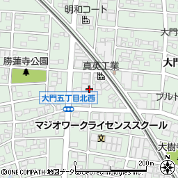 愛知県岡崎市大門周辺の地図