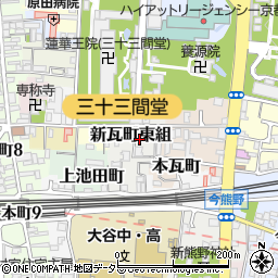 京都府京都市東山区新瓦町東組631-12周辺の地図