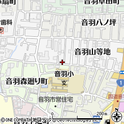 京都府京都市山科区音羽山等地15-14周辺の地図