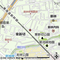 愛知県知立市新林町東新切周辺の地図