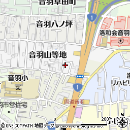 京都府京都市山科区音羽山等地40周辺の地図