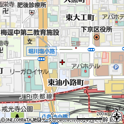 京都府京都市下京区南不動堂町607周辺の地図