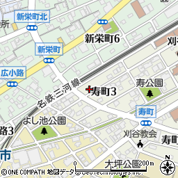 ローソン刈谷寿店周辺の地図