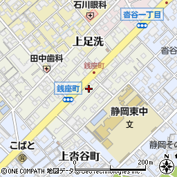 静岡県静岡市葵区銭座町37周辺の地図