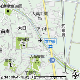 愛知県知多郡東浦町緒川屋敷壱区14周辺の地図
