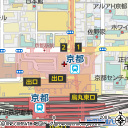 京都駅前市バス・地下鉄案内所周辺の地図