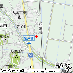 愛知県知多郡東浦町緒川十王郭周辺の地図