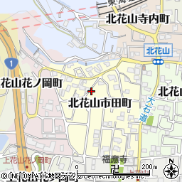 山科区北花山市田町駐車場周辺の地図