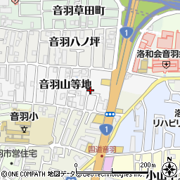 京都府京都市山科区音羽山等地40-4周辺の地図