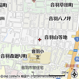 京都府京都市山科区音羽山等地15-43周辺の地図