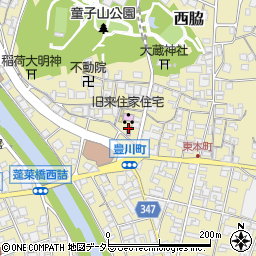梅吉亭周辺の地図