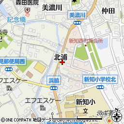 愛知県知多市新知北浦周辺の地図