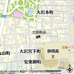 静岡県静岡市葵区大岩本町周辺の地図