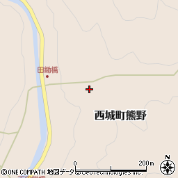 広島県庄原市西城町熊野413周辺の地図