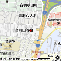 京都府京都市山科区音羽山等地40-6周辺の地図