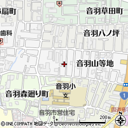 京都府京都市山科区音羽山等地15-21周辺の地図